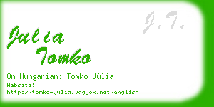 julia tomko business card